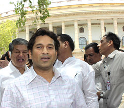 Sachin in Parliament